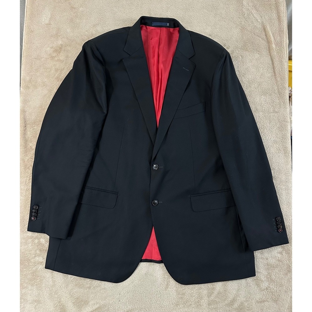 SuitSupply Blazer Pure Wool S150 Vitale Barberis 50R Black Preppy Old Money EUC‎